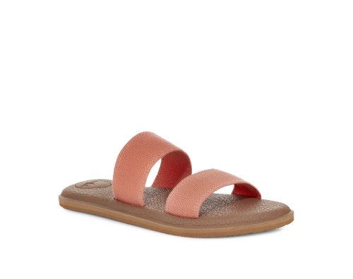 Sanuk Womens Yoga Gora Coral Sandals | DYTOUC039